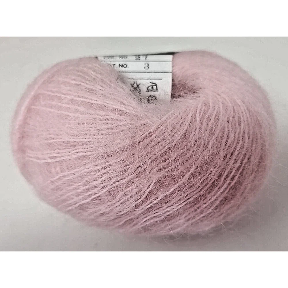 Muse High Class Mohair‎ Wool Thick Color 27 Lite Pink 40g 5-ball set U1273